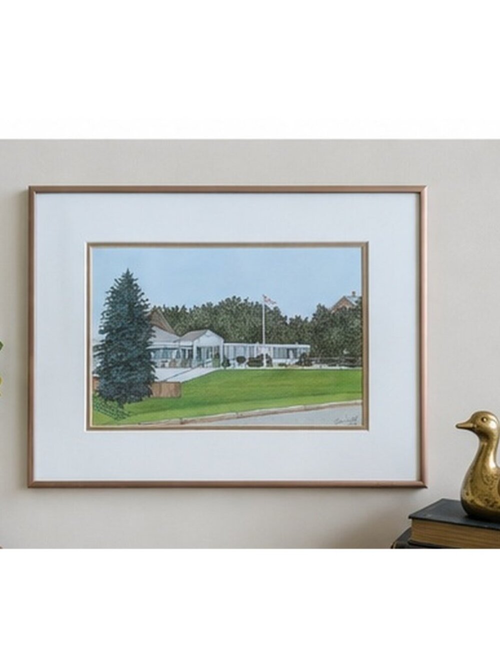 Alan Nuttall Signed St. Albert Alberta Art Print Framed Vintage Canadian Art